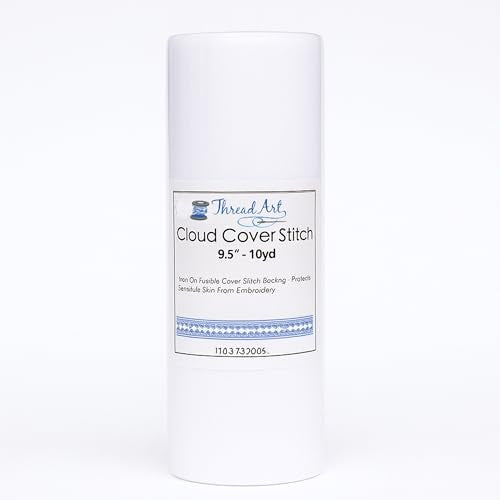 Threadart Cloud Cover Stitch Roll - Fusible 9.5" x 10yd, Iron-On