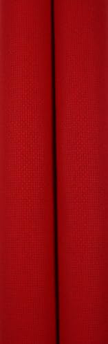 KCS 2 pc of 15" x 18"(38cmx45cm) 16 Count Cross Stitch Cotton Aida Cloth Needlework Fabric Box (Red, 16CT) - color: Red, size: 16CT