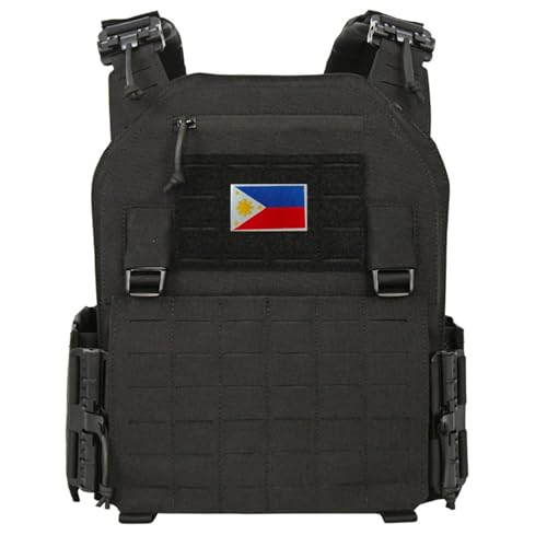 Uijokdef 2 PCS Asia Flag Patches Hook and Loop Fastener Embroidered Tactical Military National Asia Patch (Philippines) - color: Philippines
