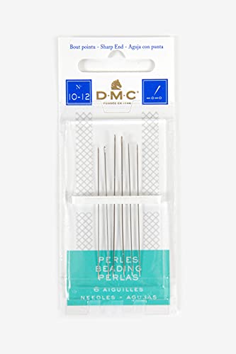 DMC 1764-10/12 Beading Hand Needles, 6-Pack, Size 10/12