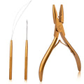 NEWISHTOOL Micro Links Hair Extensions Kit, Hair Extension Pliers for Beads - color: Gold