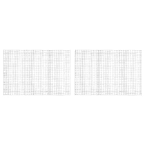 MECCANIXITY Plastic Mesh Canvas Sheet 50x33cm/20x13inch White Blank Canvas Rectangle 4mm Hole for Embroidery Needlepoint, Knit Crochet Mesh, Pack of 2 - color: White, size: 20x13inch