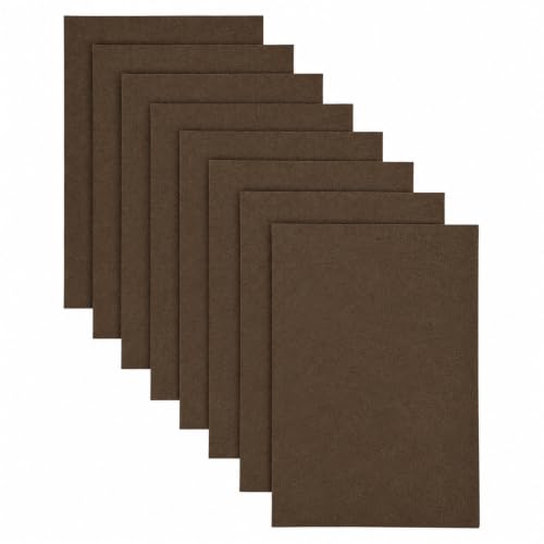 Jtnohx Stiff Felt, 2mm Thick Felt Sheets for Crafts, 8"x12" Hard Felt Fabric Squares 8Pcs for DIY Projects (Dark Brown) - color: Dark Brown