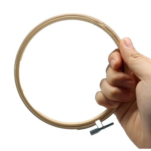 OSVJE 6 Pack Embroidery Hoop, 5 Inch, Small Bamboo Circle Cross Stitch - style: 5"
