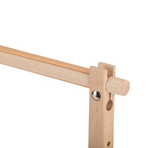 Tahanson Scroll Embroidery Frame - Beech Wood Holder for Quilting, Needlework, Embroidery, Sewing and Crafts - Complete with Cross-Stitch Needle Case