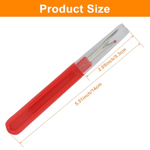 Hordion 6 PCS Seam Ripper Stitch Remover Tool, Red Seam Ripper - color: Red