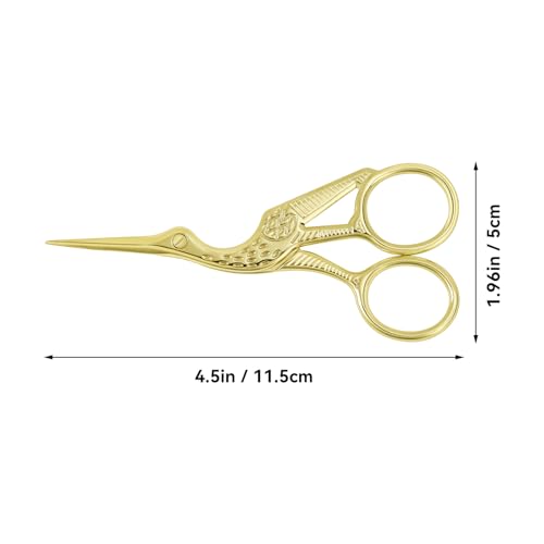 Golden Stork Embroidery Scissors Stainless Steel Sharp Tip Sewing Scissors for Everyday Use, Art Work, Needlework (1 Pcs 4.5Inch) - style: 1 Pcs 4.5Inch