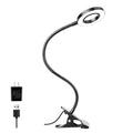 Woputne Desk Lamps Clip on Reading Light for Bed Home Office Craft (Black) - size: Black-1 Piece-Standard-With Adapter