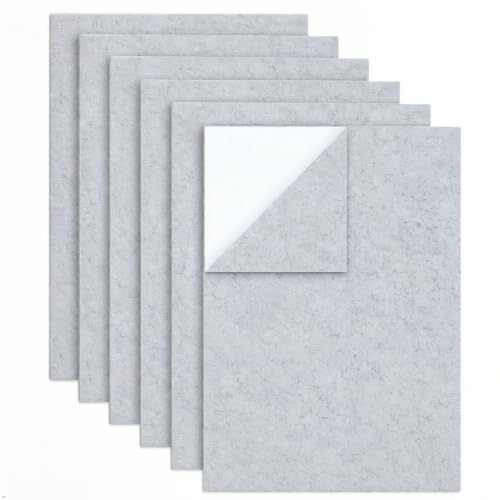 Self Adhesive Felt Sheets, 6PCS 13.4"x10.8" Light Grey - color: Light Grey