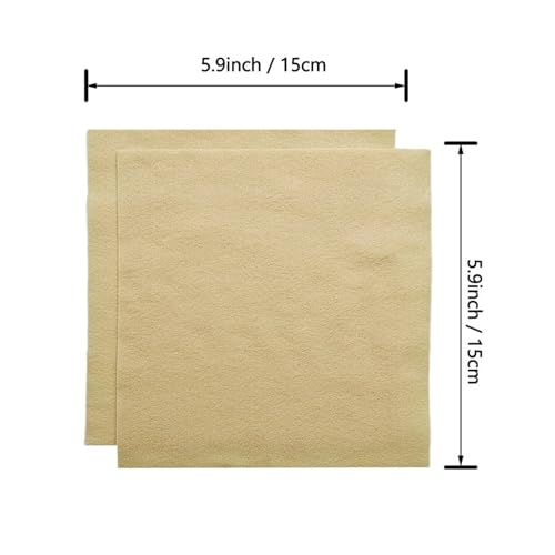 Jtnohx Soft Felt Fabric Flexible Craft Felt Sheets Beige 6" 20Pcs 1.4mm - color: Beige