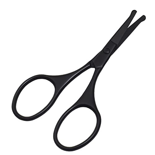 Multicolor Professional Grooming Scissors for Facial Hair Removal - color: Black Set D