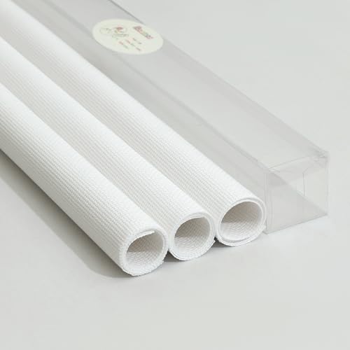 Aida Cloth 14 Count Cross Stitch Fabric,15×18inch,Rolled,3Pcs (14CT,White) - color: White, size: 14CT