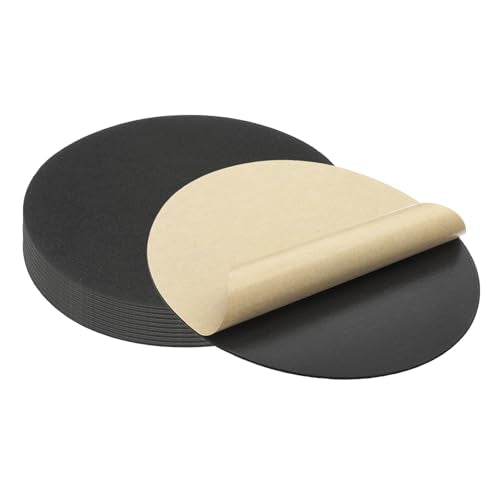 PATIKIL 7 Inch Diameter Lamp Base Felt 10Pack 2mm Thick Foam Adhesive Non-Slip EVA Protection Pad Mat for Lamp Furniture DIY Craft, Black - size: 7 Inch