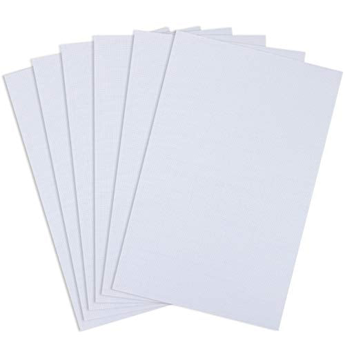 Similane 6pcs Aida Cloth 14 Count Cross Stitch Fabric,White,12 by 18 Inch - color: White