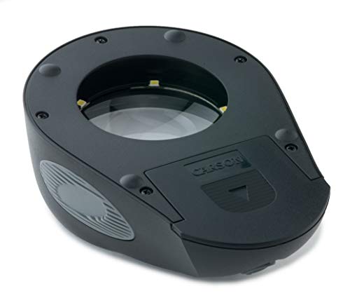 Carson LumiLoupe Ultra 5x LED Lighted Stand Loupe Magnifier with 3 Brightness Settings (LL-88)