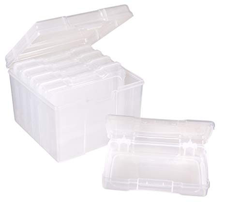ArtBin 6947ZZ Photo & Craft Organizer Set, Large Box with [5] Plastic Storage Cases Inside, Clear - style: Large Box with 5-Pack inside