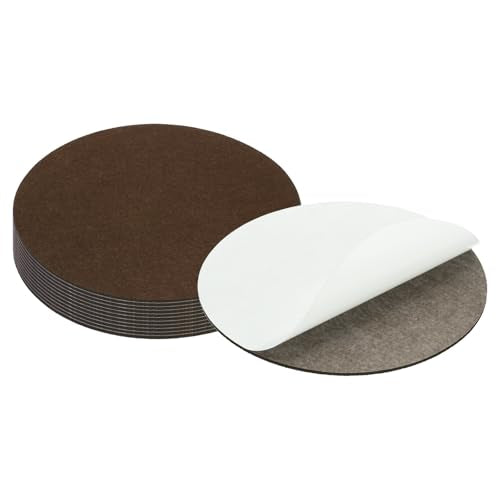 PATIKIL 9.5 Inch Diameter Lamp Base Felt, 12Pack 3mm Thickness Round Soft Adhesive Non-Slip Anti-Scratch Backed Felt for Lamp Furniture DIY Craft, Coffee - color: Coffee, size: 9.5 Inch