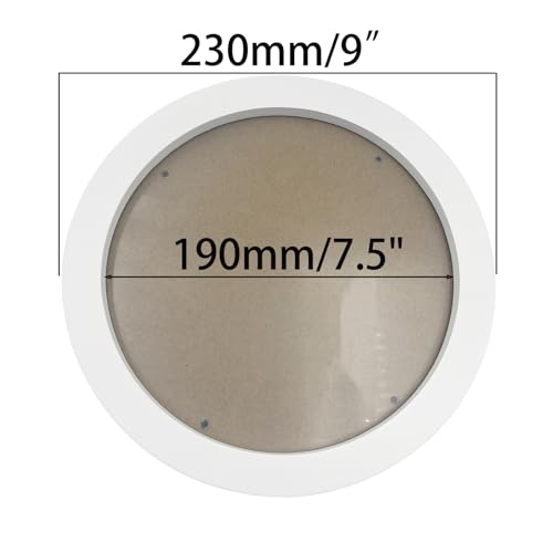Yuqim 2 Pack Round Wood Embroidery Hoop Frames Cross Stitch Display Frame for DIY Art Craft Sewing Ornaments(White, 8 Inch) - color: White, size: 8 Inch