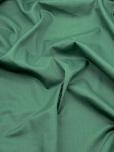 EOVEA - Cotton Polyester Fabric by The Yard – 60" Wide Broadcloth Fabric, Soft, Lightweight & Breathable Material for Lining, Curtains, Bedding, Skirts, Sewing Projects (Hunter Green,1 Yard) - color: Hunter Green, size: 1 Yard