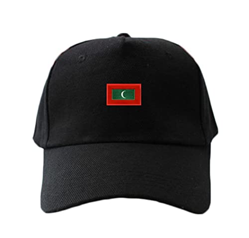 2 PCS Asia Flag Patches Hook and Loop Fastener Embroidered Tactical Military National Asia Patch (Maldives) - color: Maldives