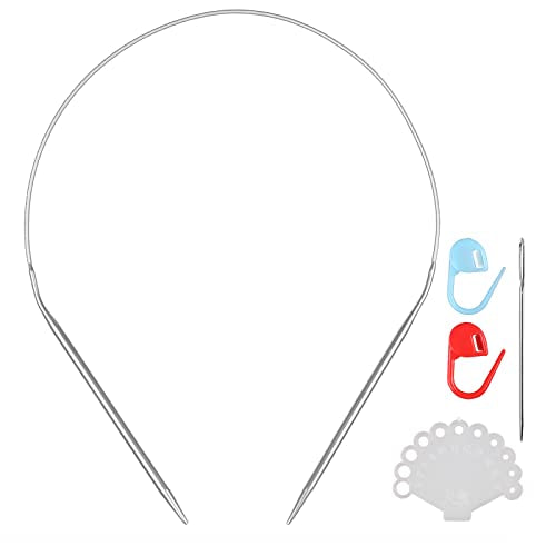 Stainless Steel Circular Knitting Needles Size 8 (5mm) 24inch Length - size: US 8(5mm) 60mm