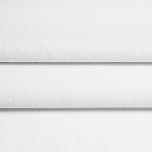 100% Muslin Fabric by Yard, 10 Yards x 59" White Cotton Fabric - color: Bleach White, size: 10 Yards