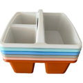 6 Pack Classroom Caddy, Table Caddy with 3 Compartment, Portable Storage Caddy for Classroom, Office, and Home, Multiuse Art Caddy with Handle, Durable & Drop-Proof, Macaron colors