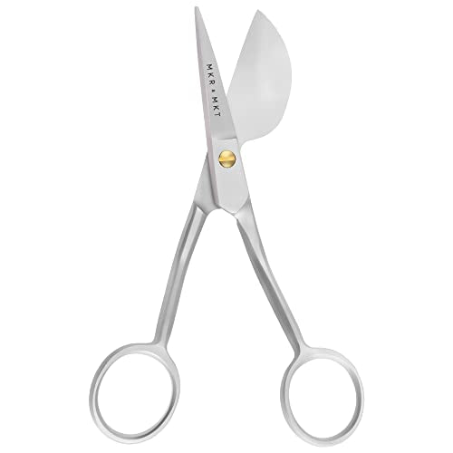 Duckbill Scissors for Applique & Embroidery - Double Curved, 6", Brushed - color: Brushed