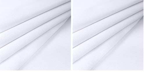 Pllieay 14 Count Big Size Classic Reserve Aida Cloth White Cross Stitch Fabric, 59 x 39 Inch (Pack of 2) - size: 59 x 39 Inch (Pack of 2)
