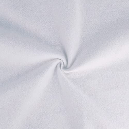 Jtnohx Craft Felt Sheets 1 Square Yard Felt Fabric White 1.4mm - color: White
