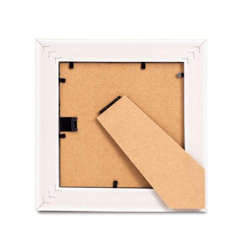 Wooden 6x6 Square Picture Frames with Acrylic -Set of 2- Wall Mount & Table top Display Photo Frames Decor, Great for Baby Pictures, Weddings, Portraits,Christmas gifts