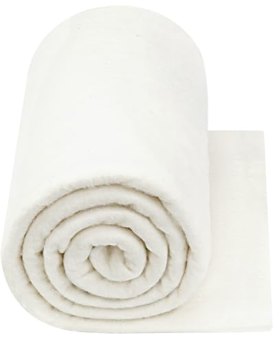 PLANTIONAL Natural Cotton Batting for Quilts: 47-Inch x 59-Inch Light Weight Purely Natural All Season Quilt Batting for Quilts, Craft and Wearable Arts - size: 47 x 59 Inch