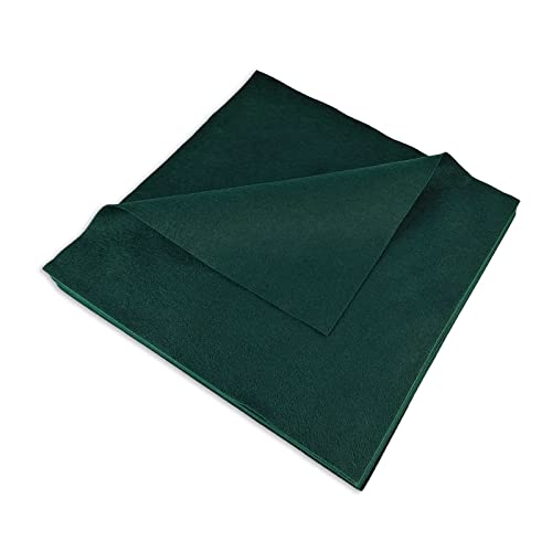 Jtnohx Soft Dark Green Felt Sheets Flexible Felt Fabric for Crafts 12" 20Pc - color: Dark Green