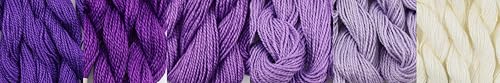 KCS 162 Yards(150 Meters) Mercerized Pearl Cotton Crochet Needlepoint Thread,Size 5,6 skeins,Mixed Color 10 - color: 6color10, size: 6 skeins