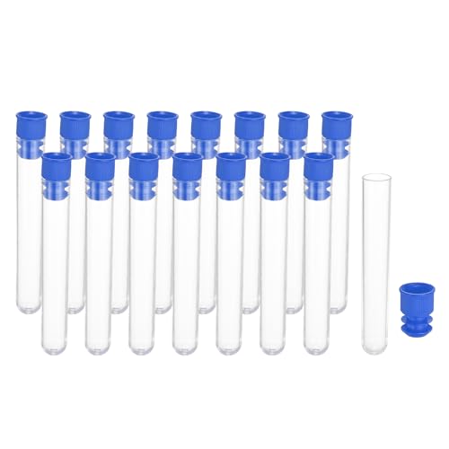 PATIKIL 3" Length Plastic Sewing Needle Storage Holder, 16 Pcs Portable Embroidery Needle Clear Pin Toothpick Storage Tubes Case for Craft Knitting, Blue - color: Blue, size: 3"