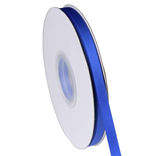 ITIsparkle 1/4" Inch Double Faced Satin Ribbon 50 Yards-Roll Set for Gift Wrapping Scrap Books Party Favor Hair Braids Baby Shower Decoration Floral Arrangement Craft Supplies, Royal Ribbon - color: Royal