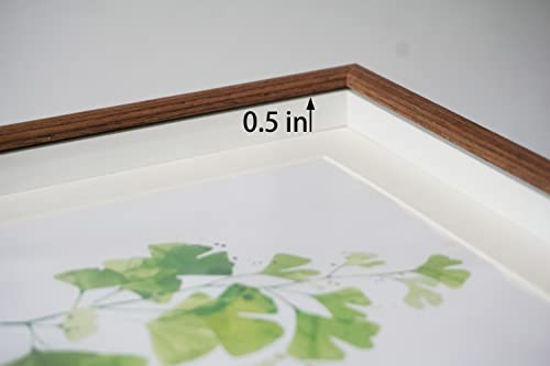 9x9 Wooden Picture Frame with 7x7 mat, 9x9 Square Picture Frame with Glass, For Wall and Desktop Display, Wood Photo Frame - size: 9X9