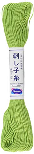 OLYMPUS(オリムパス) 刺し子糸 単色1かせ20m OS-6 20m - color: Lime Green
