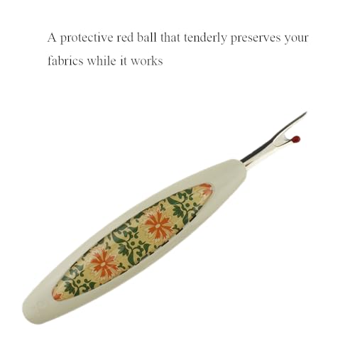 HAHIYO Vintage Style Seam Ripper with Ergonomic Grip Sewing Stitch Cutter Thread Unpicker for Quilting Sewing Crafting Notions & Hemming - Ergonomic Stitch Remover Sewing Tool, White 5-Inch 1PC