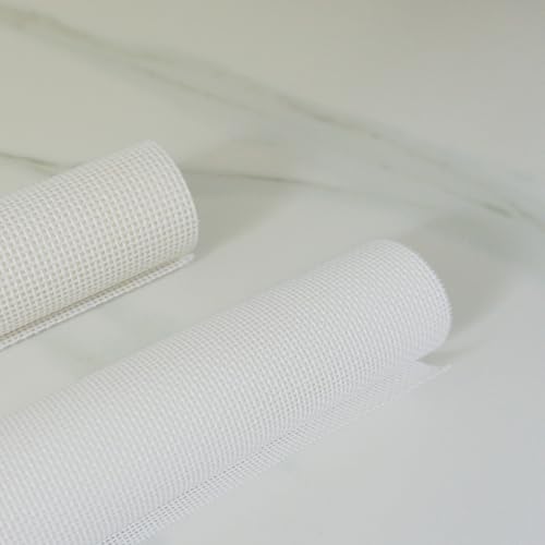 18 Mesh 21"x17" Mono Needlepoint Canvas Roll, White, Cotton - size: 18mesh 21"x17"