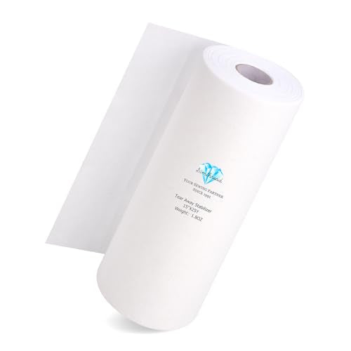 Simthread Tear Away Embroidery Stabilizer - Viscose 100% 1.8 OZ Medium Weight 15" x 25 Yards/Roll - size: 15"x25Y Roll