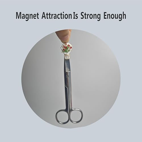 2 Pcs Needle Minders and,Needle Threader, Magnetic Needle Keeper,Cross Stitch Embroidery Hand Sewing Needlework Tools (Tulip Bouquet) - color: Tulip Bouquet