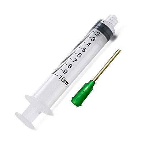10-Pack 10ml 10cc Industrial Syringes with 14 GA 1" Blunt TIP Needles - Great for Glue Applicator, Oil Dispensing