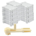 300 Pcs Plastic Embroidery Floss Bobbins with Bobbin Winder, White - color: White + Bobbin Winder