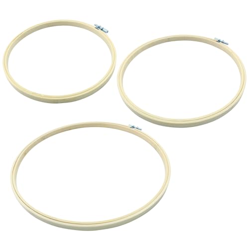 Dijedev 3PCS Embroidery Hoops 7/8/10 Inch Bamboo Circle Cross Stitch - size: 7/8/10 inch