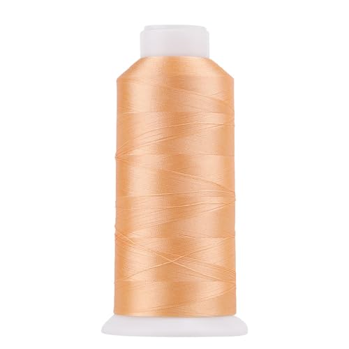 High Tenacity Polyester Embroidery Machine Thread 40WT(120D/2) 4000M Per Spool for Commercial and Domestic Embroidery Machine (Cantalope-1752) - color: Cantalope-1752
