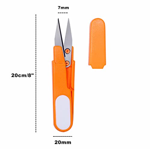 ALIMITOPIA Portable Scissor,Multipurpose U-Type Small Cutter Fishing Thread Yarn Scissor Trimming Nipper with Protective Cover for DIY Crafting Projects(4 Colors) - style: U-type