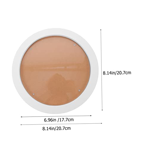 ARTIBETTER 7 Inch Round Embroidery Hoop Frame - White Photo Frame with Acrylic Cover, Wood Display for Cross Stittch Art, Needlepoint, & Wall Decor