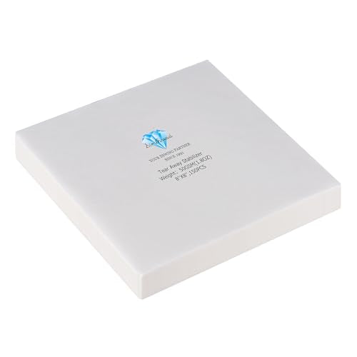 Simthread Tear Away Embroidery Stabilizer Backing - Viscose 100% 1.8 Ounces Medium Weight 8" x 8" 150 Pre-Cut Sheets - size: 8" x 8" 150pcs