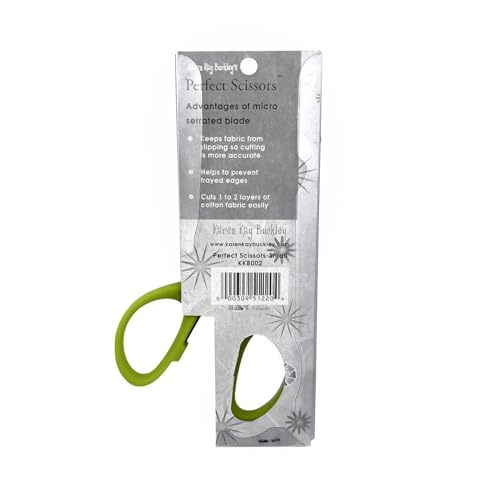 Karen Kay Buckley® Perfect Scissors™, Small 4-3/16 Inch #KKBPSS Micro-Serrated Non-Slip Blades for Appliqué, Thread Snipping, Quilting, Sewing, Patchwork, Crafts. Sharp Blades to Cut Detailed Shapes